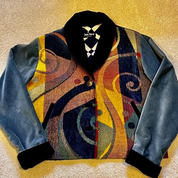 Handmade Vintage Velour Jacket,  M - Picture 1 of 5